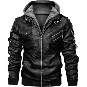Customized Cotton Men Jacket - Color: Black